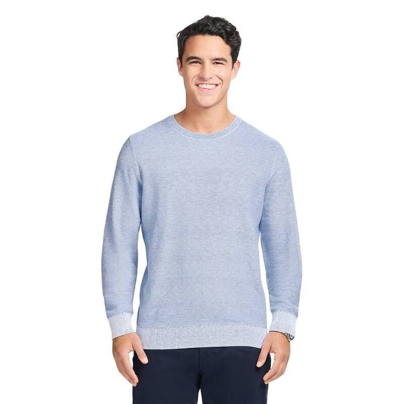 アイゾッド メンズ アウター ニット・セーター クルーネック Mens IZOD Honeycomb Crewneck Sweater Serenity