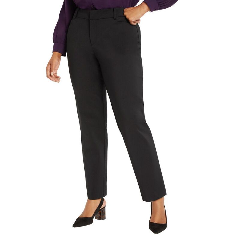 エロクイ レディース ボトムス カジュアルパンツ プラスサイズ ELOQUII Womens Plusize Kady Fit DoubleWeave Pant Black ブラック