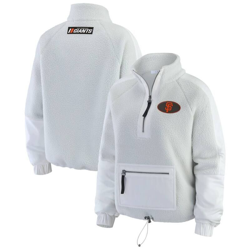 ウェア バイ エリン アンドルーズ レディース トップス Tシャツ フリース ジャケット Womens WEAR by Erin Andrews Gray San Francisco Giants Polar Fleece QuarterZip Jacket