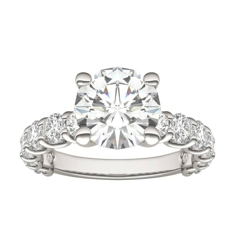 チャールズ アンド コルバード レディース アクセサリー リング Charles Colvard 14k White Gold 34 CaratW Trellis Engagement Ring 14k White Gold ホワイト