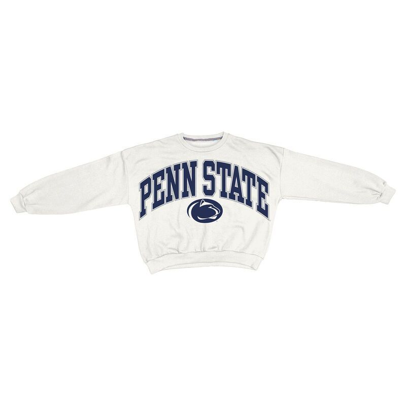 プレスボックス レディース トップス Tシャツ スウェット Womens Pressbox White Penn State Nittany Lions Oversized Janice WaistLength Sweatshirt Pst White ホワイ