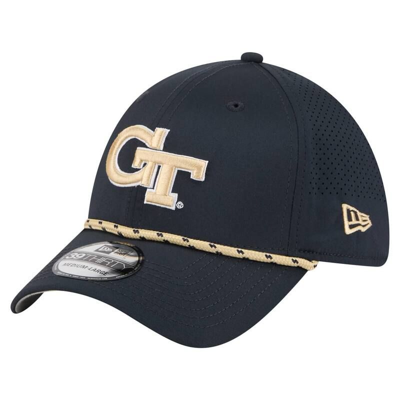 ニューエラ メンズ アクセサリー 帽子 ジャケット Mens New Era Navy Georgia Tech Yellow Jackets Rope 39THIRTY Flex Hat Nc2 Navy ネイビー