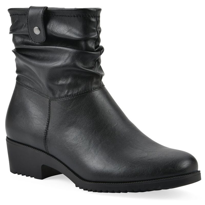 クリフバイホワイトマウンテン レディース シューズ ブーツ・レインブーツ アンクル ヒール Cliffs by White Mountain Dunia Womens Ankle Booties with Block Heel Black Smooth ブラッ