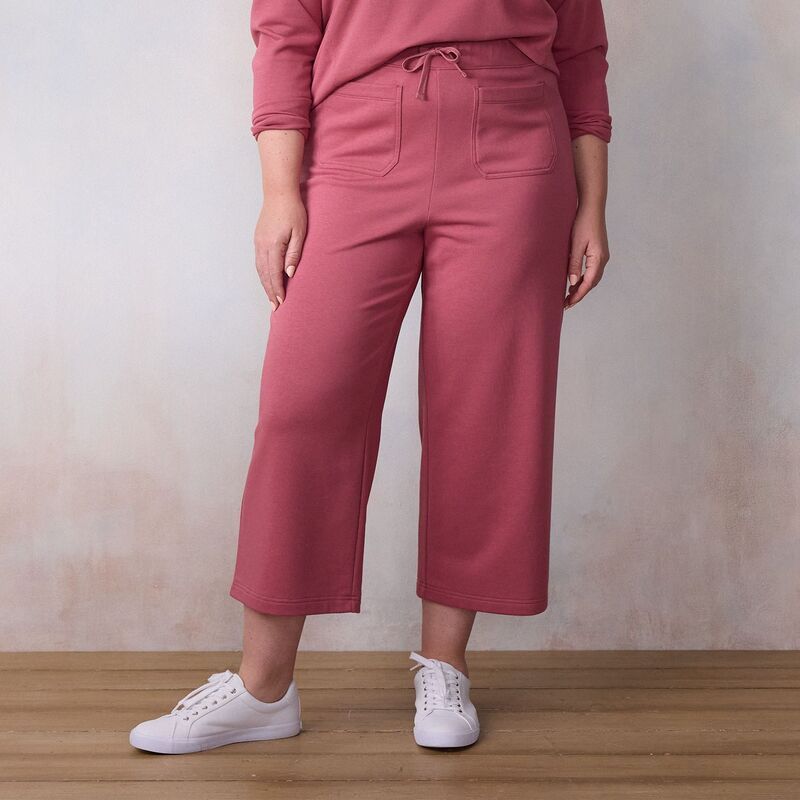 LC Lauren Conrad レディース ボトムス カジュアルパンツ プラスサイズ スウェットパンツ Plusize LC Lauren Conrad Wildflower Sweatpants Century Pink ピンク