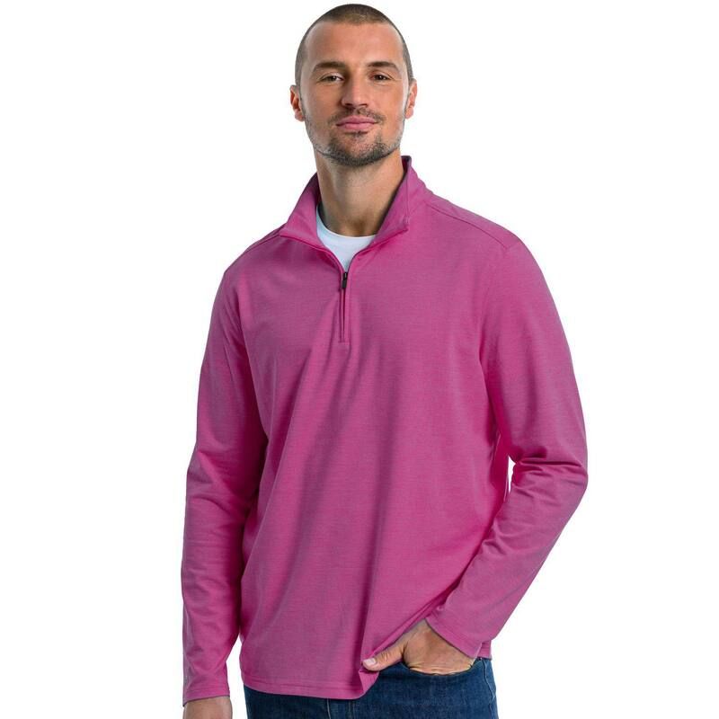 アンティグア メンズ トップス Tシャツ ハーフジップ Mens Antigua Earn Quarter Zipullover Berry Heather ヘザー