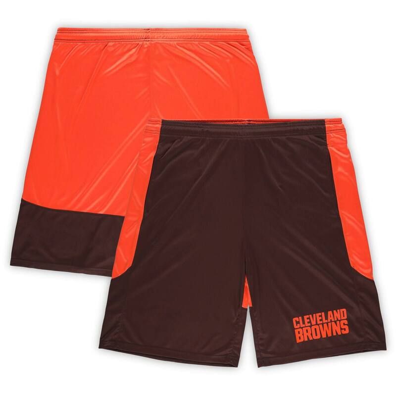 ファナティクス メンズ ボトムス ハーフパンツ・ショーツ トール ショートパンツ Mens Fanatics BrownOrange Cleveland Browns Big Tallaunch Shorts Brn Brown ブラウン