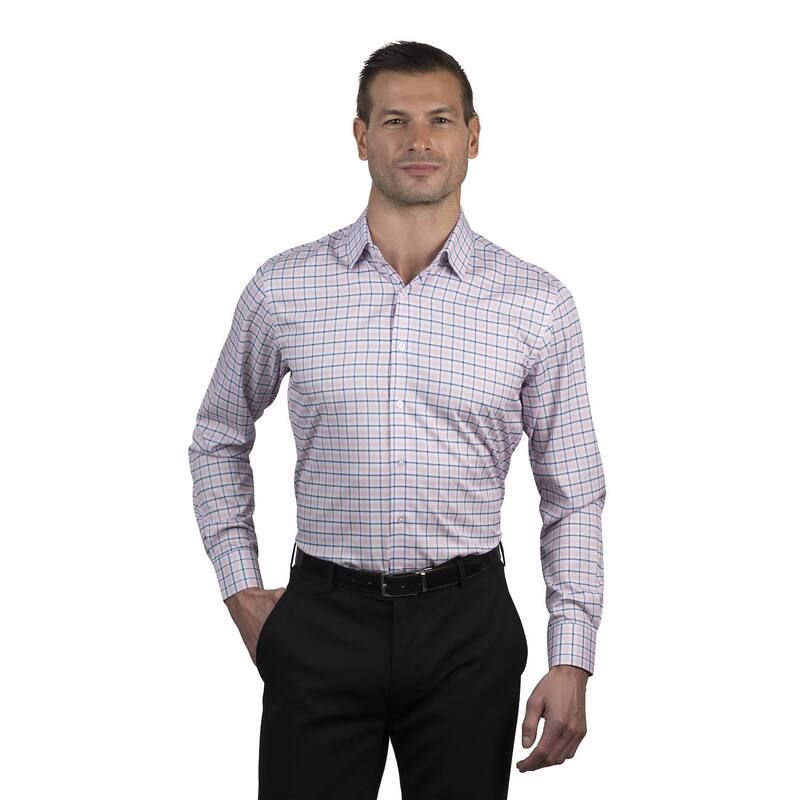 ナウティカ メンズ トップス Tシャツ スリムフィット Mens Nautica Slim Fit Performance Dresshirt Pink Blue Plaid ブルー