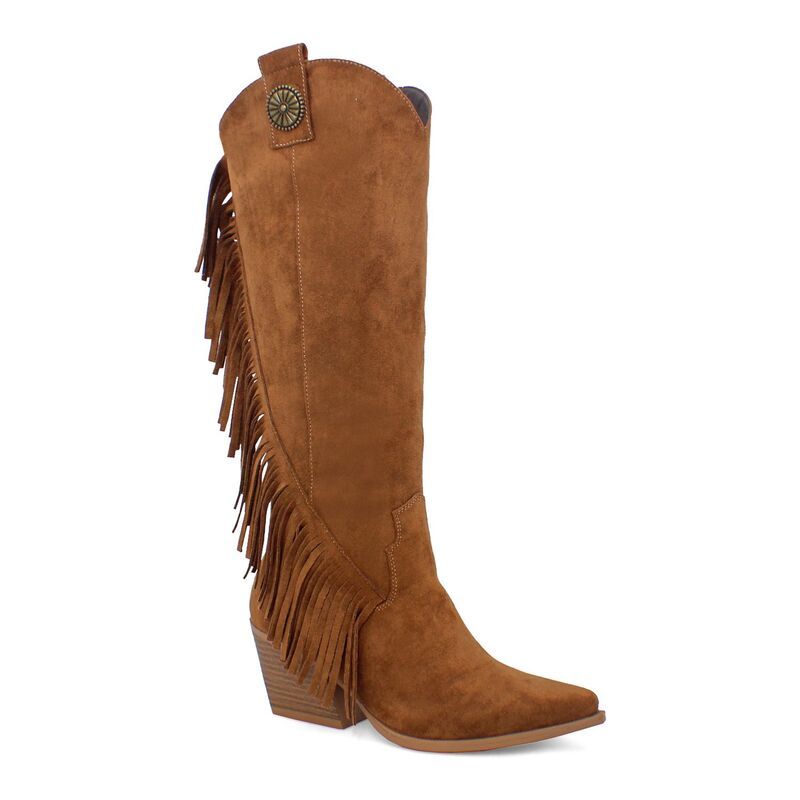 ヨキ レディース シューズ ブーツ・レインブーツ フリンジ Yoki Gayle29 Womens KneeHigh Fringe Boots Rust ラスト