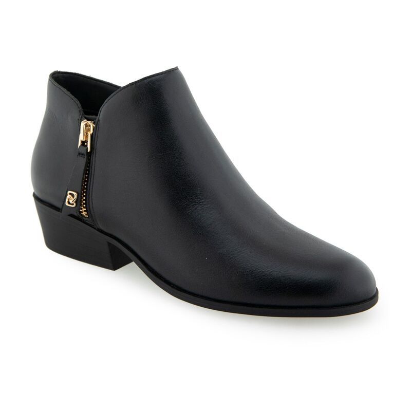 エアロソールズ レディース シューズ ブーツ・レインブーツ アンクル レザー Aerosoles Collaroy Womens Leather Ankle Boots Black Burnished ブラック