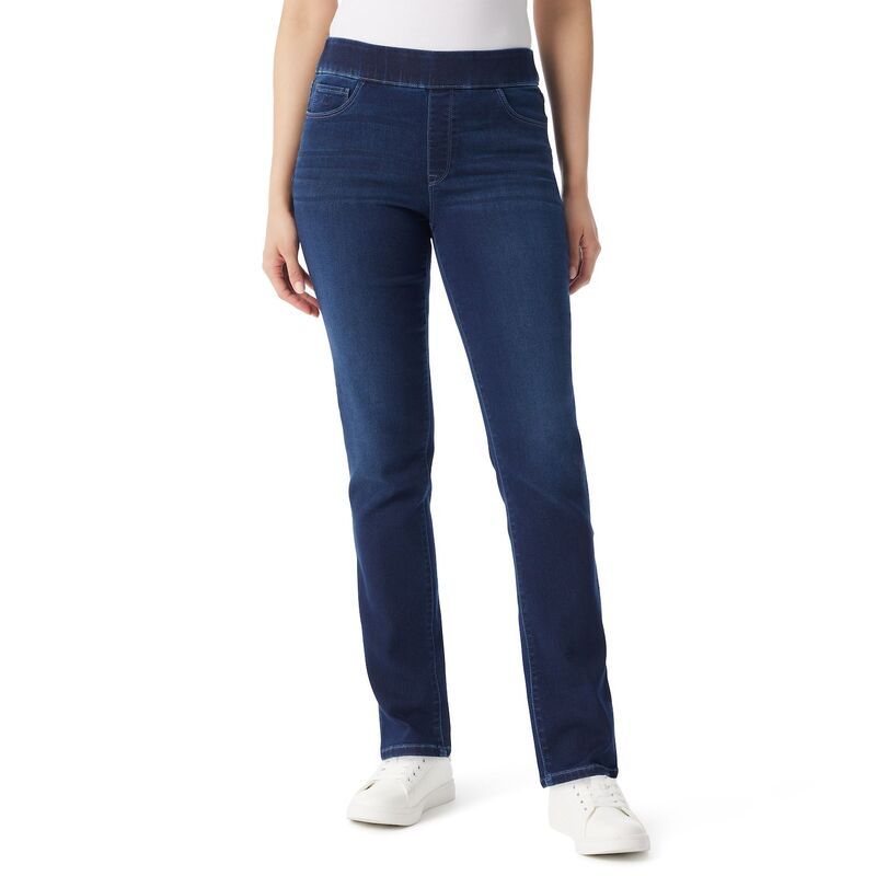 グロリアバンデービルト レディース ボトムス デニムパンツ ニット ジーンズ Womens Gloria Vanderbilt Knitology Amanda Pullon Jeans Panorama Whiskers