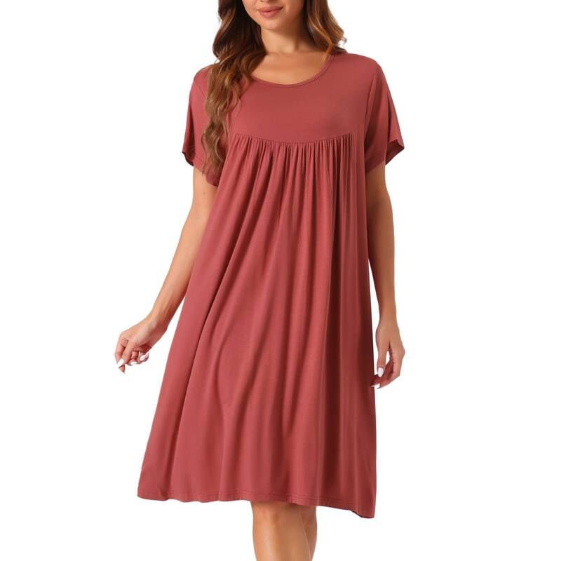cheibear レディース アンダーウェア ナイトウェア プラスサイズ シャツ コットン cheibear Womens Nightgown Cotton Sleepwear Short Sleeve Cozy Loose Sleepshirt Plusiz