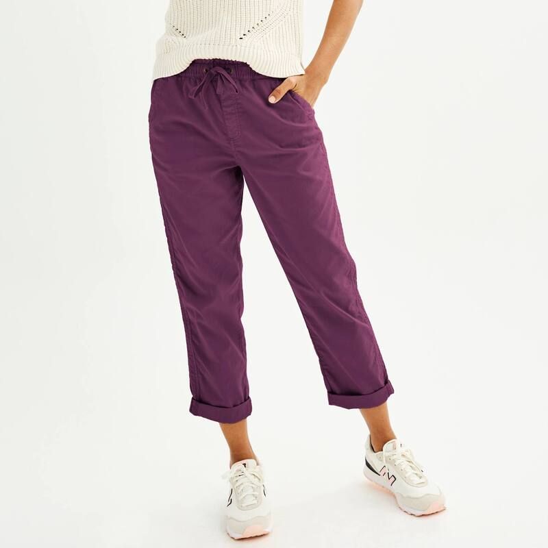 ソノマ レディース ボトムス カジュアルパンツ キャップ Womensonoma Goods For Lifeasy Paper Bag Waist Capri Chianti Wine ワイン