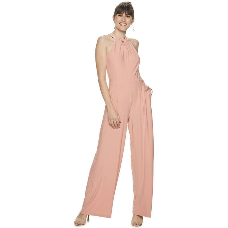 ニナレオナルド レディース トップス ワンピース ジャンプスーツ ホルター Womens Nina Leonard WideLeg Halter Jumpsuit Blush ブラッシュ