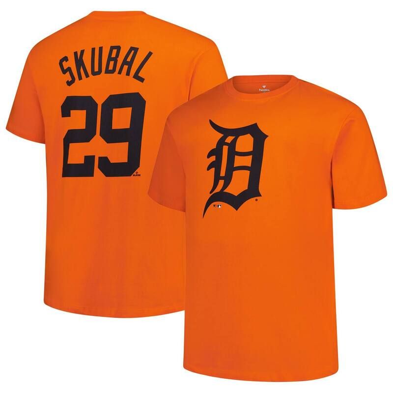 ファナティクス メンズ トップス Tシャツ トール Mens Fanatics Tarik Skubal Orange Detroitigers Big Tall Name Number TShirtgr Orange オレンジ