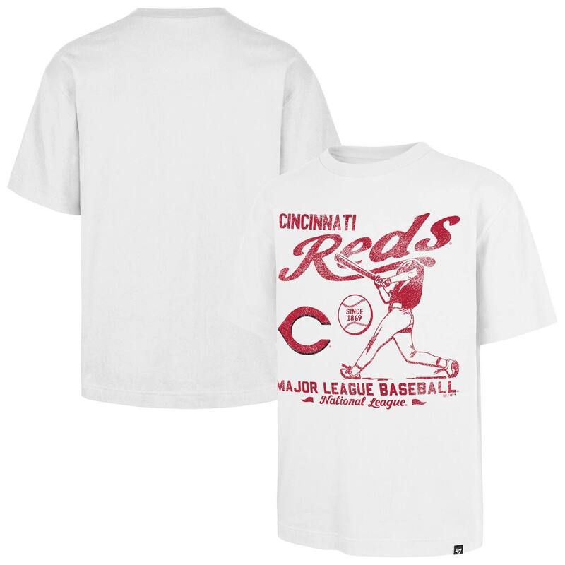 フォーティセブンブランド メンズ トップス Tシャツ 47 Brand Mens 47 White Cincinnati Reds Regional Batter Foundation TShirt Red White ホワイト