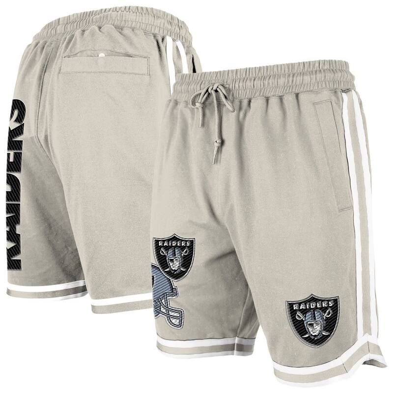 ニューエラ メンズ ボトムス ハーフパンツ・ショーツ ショートパンツ Mens New Era Light Beige Las Vegas Raiderstone Multi Patch Shorts Lvr Lt Bei ストーン