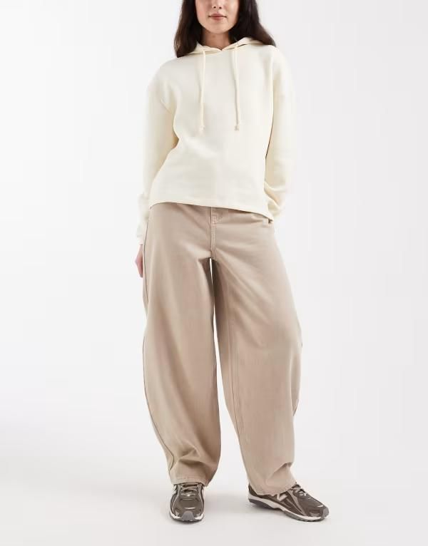 ヴェロモーダ レディース ボトムス デニムパンツ ジーンズ Vero Moda Billie high rise barreleg jeans in mink Silver Mink ミンク