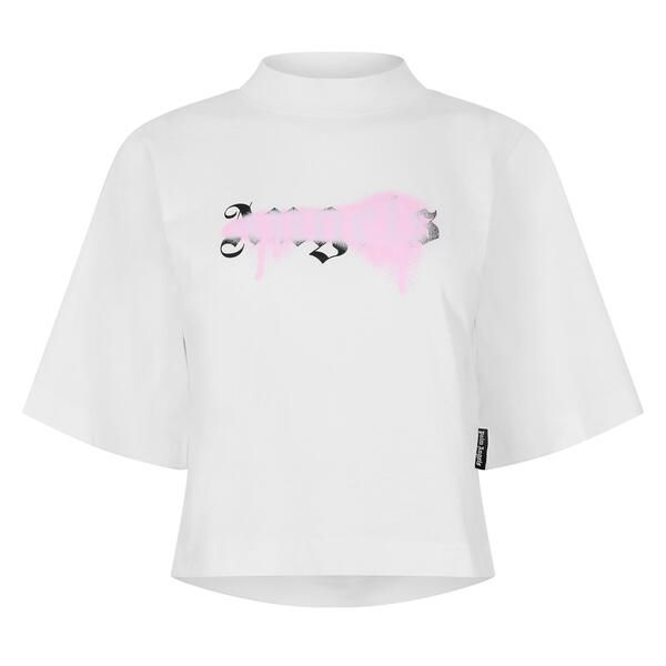 パーム・エンジェルス レディース トップス Tシャツ Palm Angels Womens TShirt White Pink ホワイト