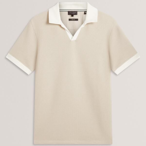テッドベーカー メンズ トップス ポロシャツ Ted Baker Ted SS TxtOpnNk Polo Sn62 Ecru エクリュ