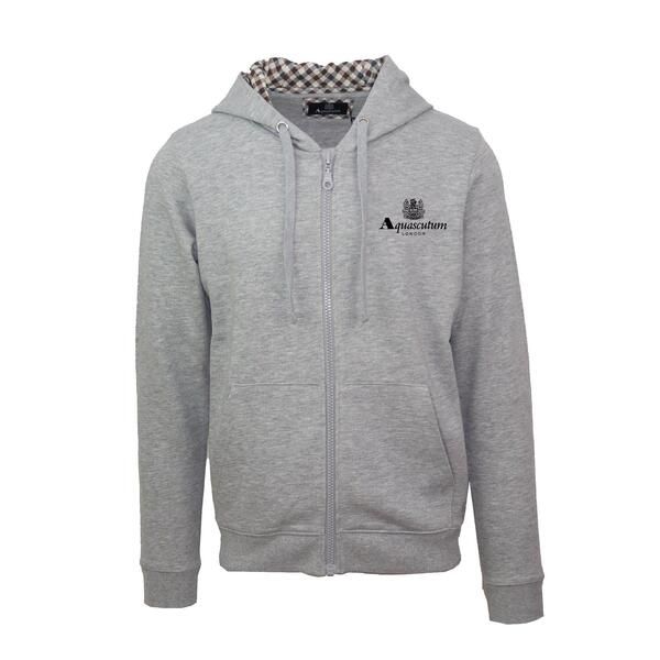 アクアスキュータム メンズ アウター パーカー・スウェット シャツ Aquascutumens Zip Hooded Sweatshirt Grey グレー