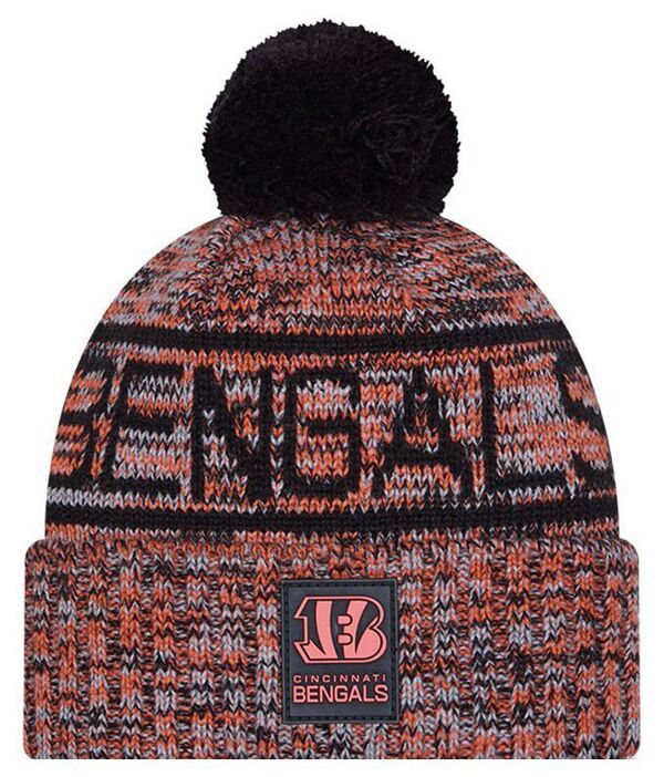 ニューエラ メンズ アクセサリー 帽子 ニット New Eradult Cincinnati Bengals Black Sideline Sport Knit Beanie NoColor ブラック