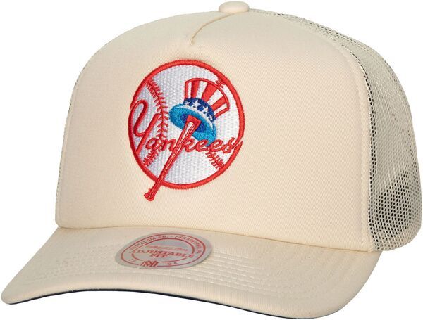ミッチェルネス メンズ アクセサリー 帽子 Mitchell Ness Adult New York Yankees White Coop Evergreen Trucker Hat NoColor ホワイト