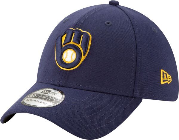 ニューエラ メンズ アクセサリー 帽子 New Era Mens Milwaukee Brewers Navy 39Thirty Stretch Fit Hat NoColor ネイビー