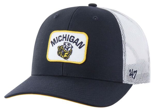 フォーティーセブン メンズ アクセサリー 帽子 ヴィンテージ 47 Mens Michigan Wolverines Navy Vintage Novak Trucker Adjustable Hat NoColor ネイビー