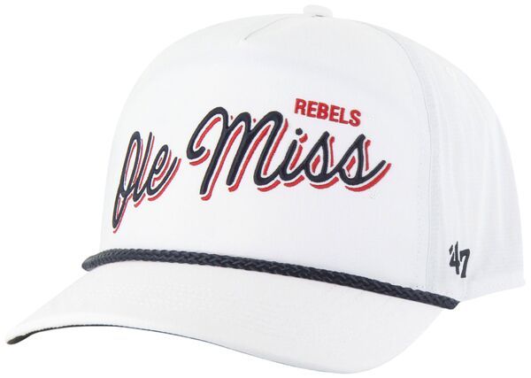 フォーティーセブン メンズ アクセサリー 帽子 47 Adult Ole Miss Rebels White Brrr Fairway Hitch Adjustable Hat NoColor ホワイト