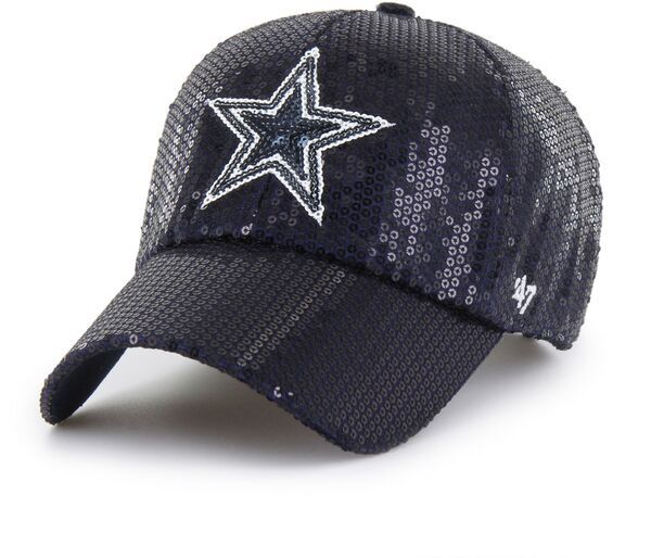 フォーティーセブン メンズ アクセサリー 帽子 ロゴ 47 Womens Dallas Cowboys Navy Dazzle Logo Clean Up Adjustable Hat NoColor ネイビー