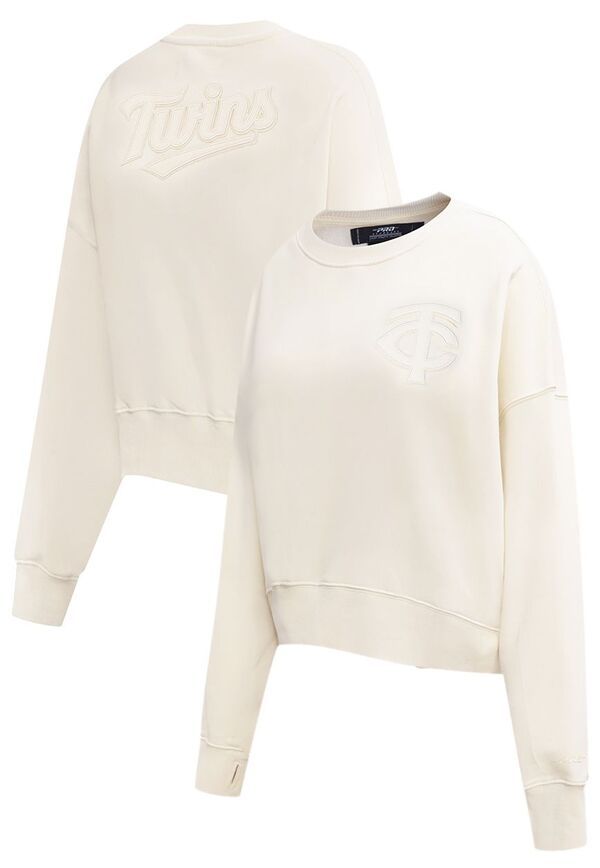 プロスタンダード レディース アウター パーカー・スウェット クルーネック シャツ Pro Standard Womens Minnesota Twins Cream Classicrewneck Sweatshirt NoColor クリーム