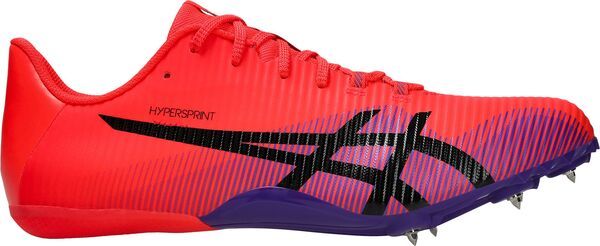 アシックス メンズ シューズ スニーカー プリント ASICS Hypersprint 8 Track and Field Shoes Flash RedBlack ブラック
