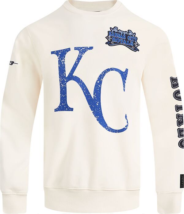 プロスタンダード メンズ アウター パーカー・スウェット シャツ フリース Pro Standard Mens Kansas City Royals Cream Rebel Athletics Fleece Crew Pullover Sweatshirt N