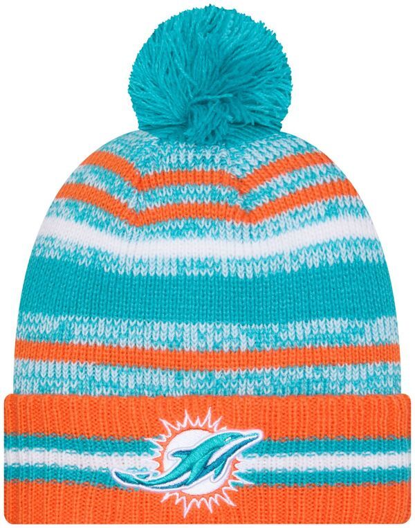 ニューエラ メンズ アクセサリー 帽子 ニット New Eradult Miami Dolphins Turquoise Cheer Knit Hat NoColor ターコイズ