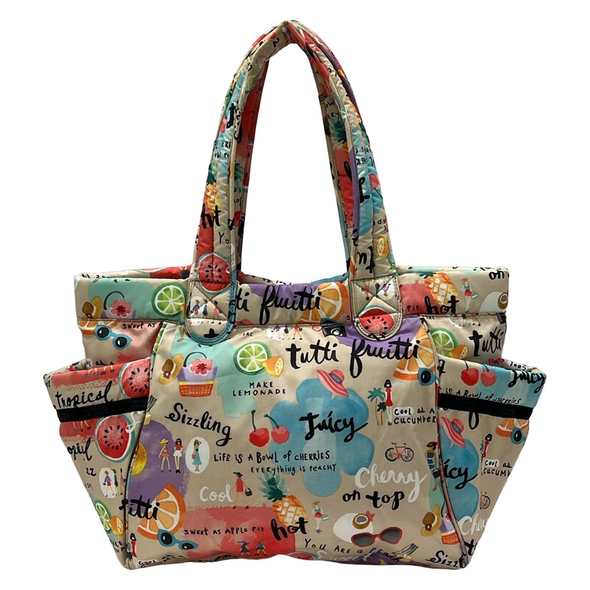 LESPORTSAC(レスポートサック) トートバッグ - ベージュ×レッド×マルチ 