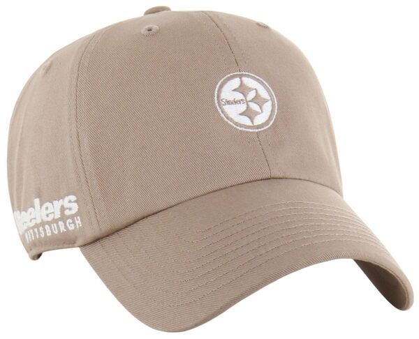 フォーティーセブン メンズ アクセサリー 帽子 Tシャツ 47 Adult Pittsburgh Steelers Light Brown Foundational Clean Up Adjustable Hat NoColor ブラウン