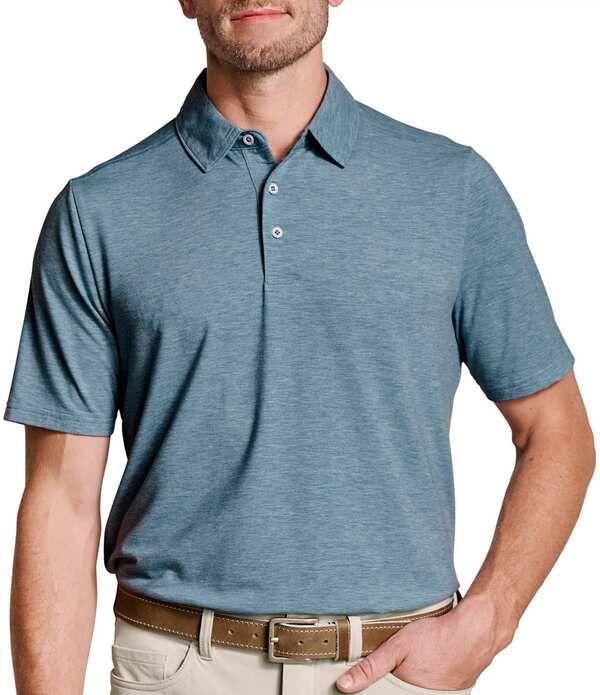 ジョンストンアンドマーフィー メンズ トップス シャツ Johnston Murphy XC Apex Heather Performance Short Sleeve Polo Shirt Green Heather ヘザー