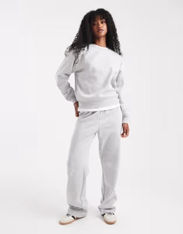ピーシーズ レディース アウター パーカー・スウェット シャツ Pieces oversized sweatshirt in light heather gray part of a set Light Gray Melange グレー
