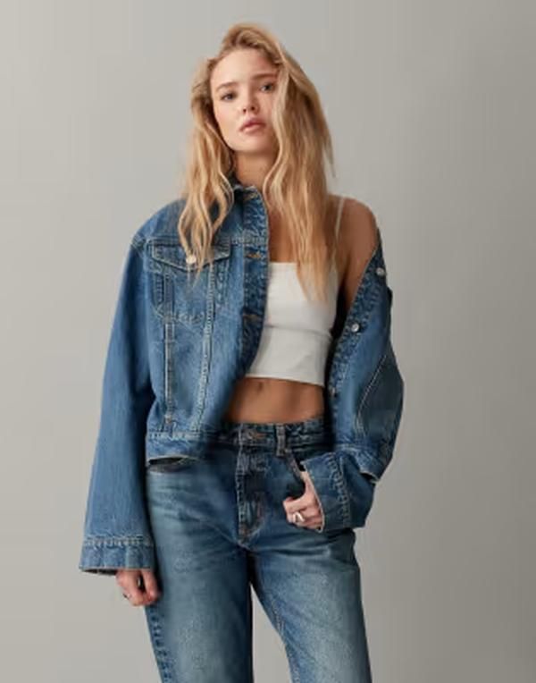 エイソス レディース アウター ジャケット・ブルゾン ヴィンテージ デニム ASOS DESIGN oversized 90s denim jacket in vintage Blue ブルー