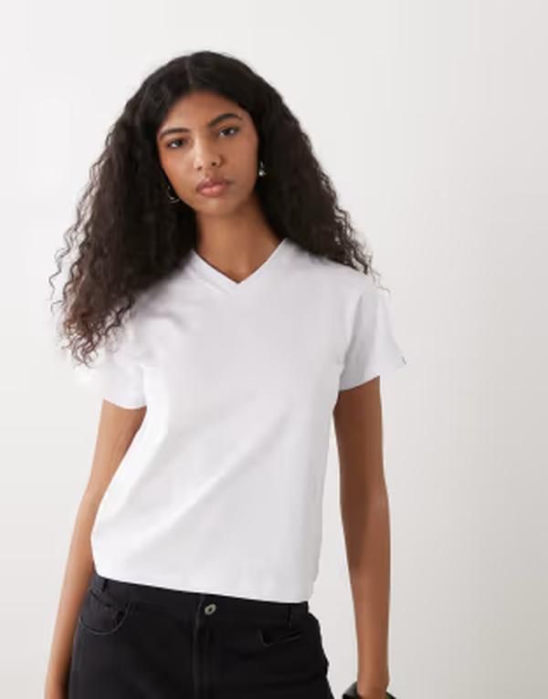 コルージョン レディース トップス Tシャツ Vネック COLLUSION short sleeve vneck Tshirt WHITE ホワイト 8,985円