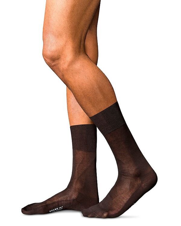 ファルケ メンズ アンダーウェア 靴下 Falke No 9 Fil dEcosse Mercerized Dress Socks Brown ブラウン