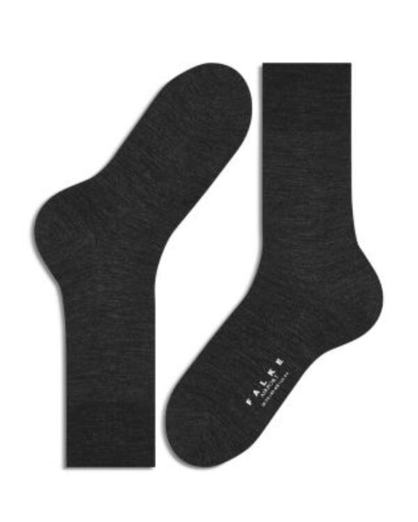ファルケ メンズ アンダーウェア 靴下 ウール Falke Airport Wool Blend M lange Socks Anthra Melange