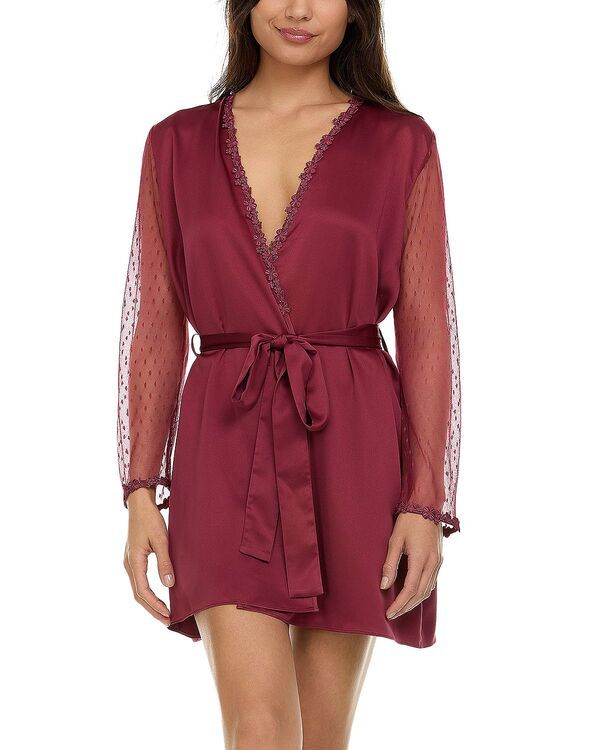 フローラニクルーズ レディース アンダーウェア ナイトウェア Flora Nikrooz Showstopper Charmeuse CoverUp Robe Wine ワイン