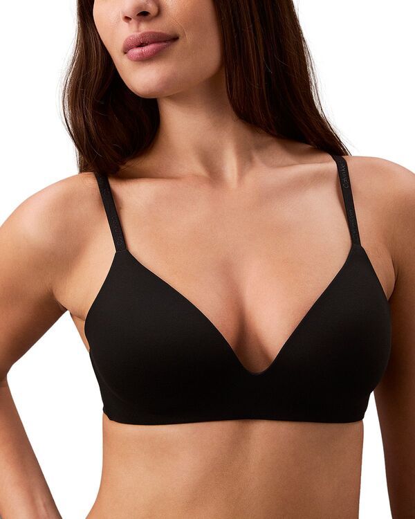 カルバンクライン レディース トップス シャツ Calvin Klein Wire Free T Shirt Bra Black ブラック