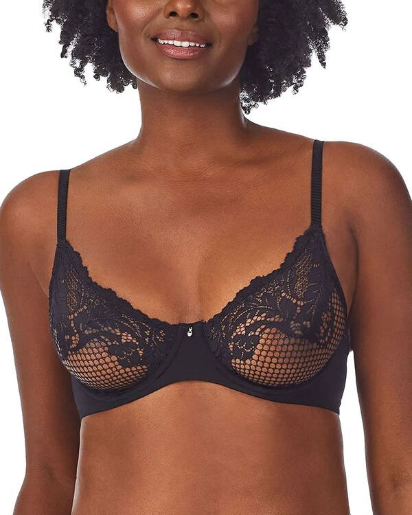 レミステレー レディース アンダーウェア ブラジャー レース Le Mystre Lace Allure Unlined Underwire Demi Bra Black ブラック 15,525円
