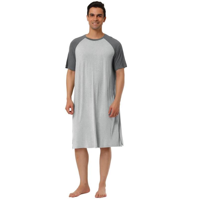 Lars Amadeus レディース アンダーウェア ナイトウェア シャツ Lars Amadeus Mens Nightshirt Nightwear Comfy Lounge Soft Pajamas Loose Sleep Shirt Nightgown