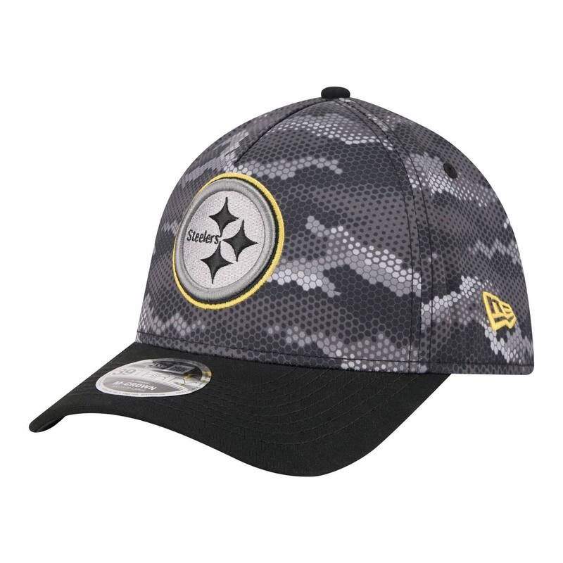 ニューエラ レディース アクセサリー 帽子 Tシャツ Mens New Era Black Pittsburgh Steelers Camo AFrame 39THIRTY Flex Hat Stl Black ブラック 10,715円