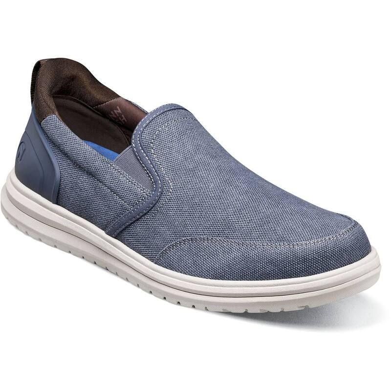 ノンブッシュ レディース シューズ スニーカー Nunn Bush Mens Brew City EZ Hands Free Moc Toe SlipOn Shoes Navy Multi ネイビー