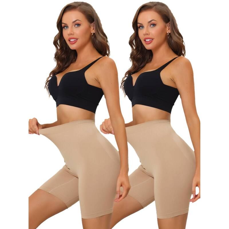 アレグラ ケー レディース ボトムス カジュアルパンツ ショートパンツ ALLEGRA K 2packs Womens High Waisted Shapewear Slip Shortslimming Tummy Control Knickers Panti
