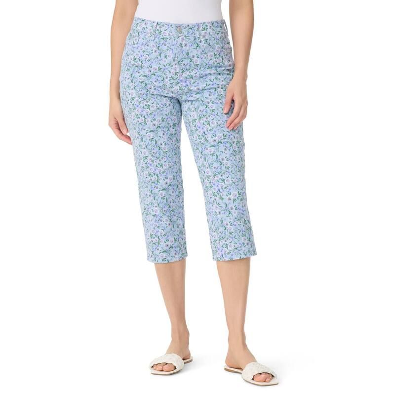 グロリアバンデービルト レディース ボトムス カジュアルパンツ プチ キャップ Petite Gloria Vanderbilt Amanda Stretch StraightFit Capri Pants Morning Dew
